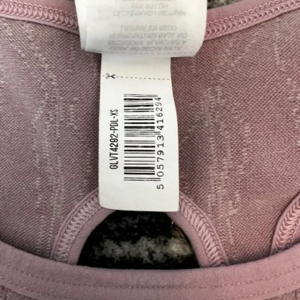 GYMSHARK Mercury Seamless Crop Tank sports bra‎ in lavender racerback size XS